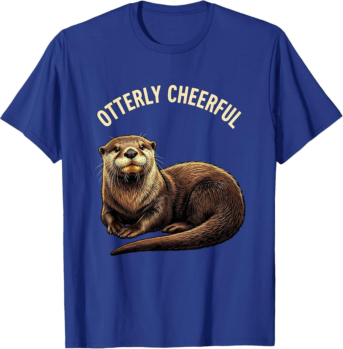 Men's Otterly Cheerful Funny Otter Lover Gift For Kids Teens T-Shirt - Royal Blue