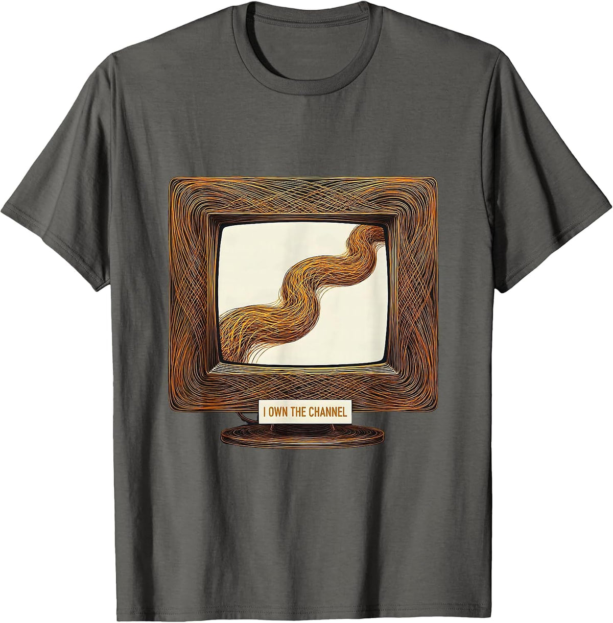I Own The Channel Generative Plotter 911 Dispatcher Thin T-Shirt - Asphalt Grey