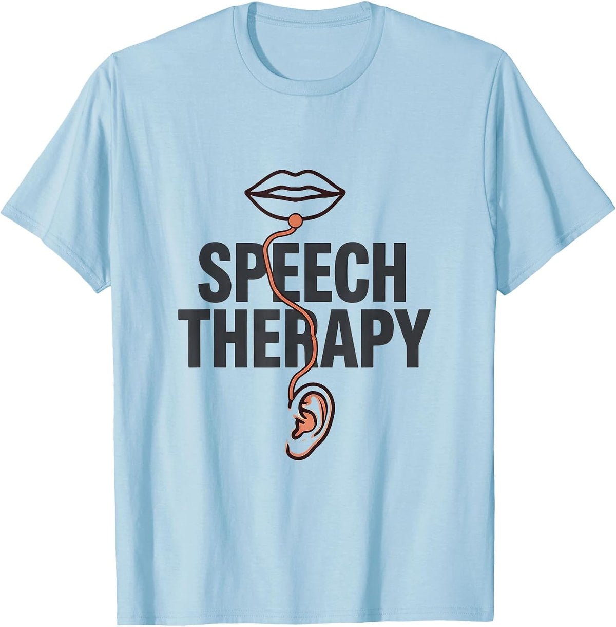 Men's Speech Therapy Minimalist Cute SLP Professional Pride T-Shirt - Baby Blue