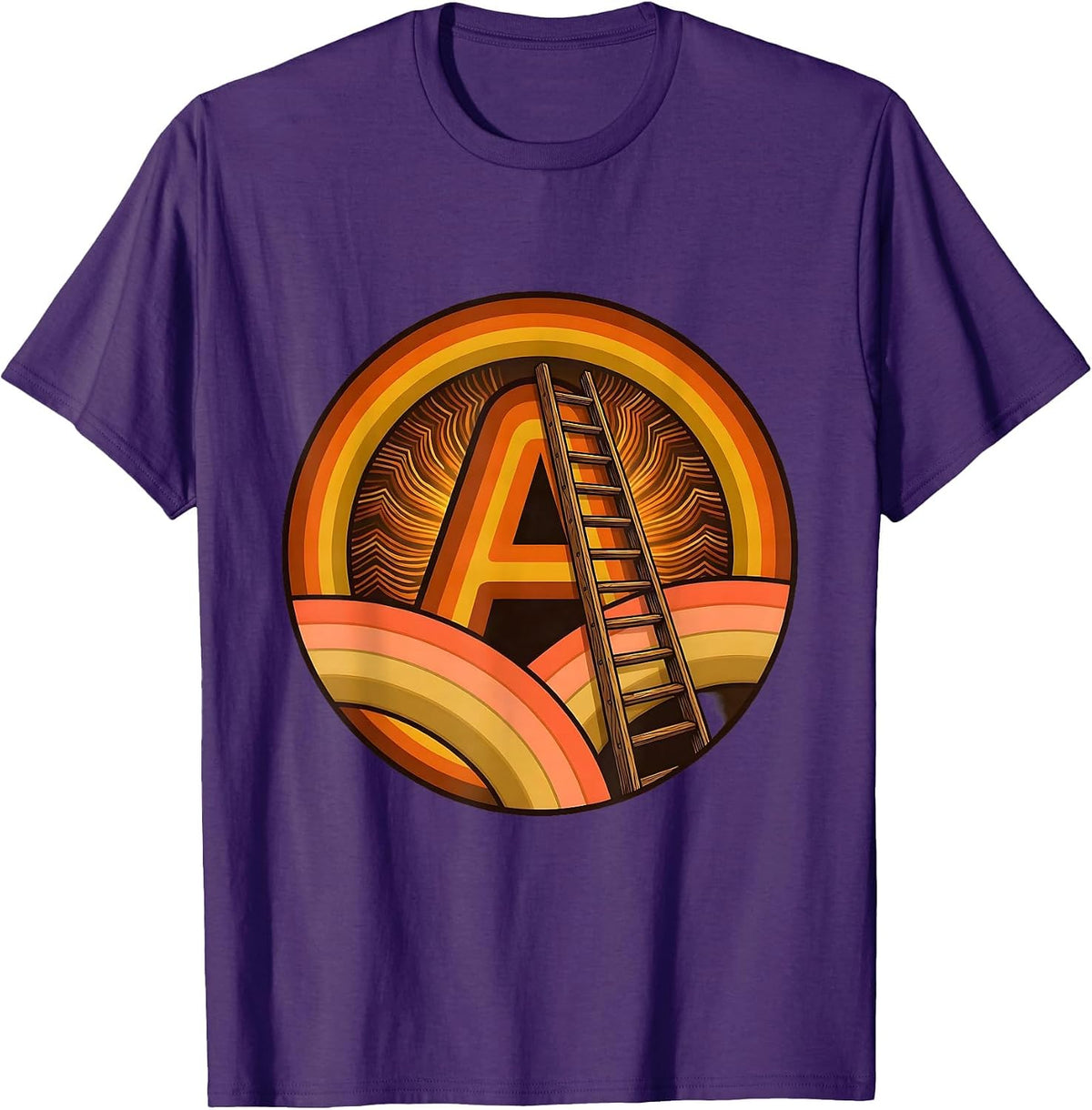 SPED Teacher Ladder Letter A Graphic Design T-Shirt - Purple