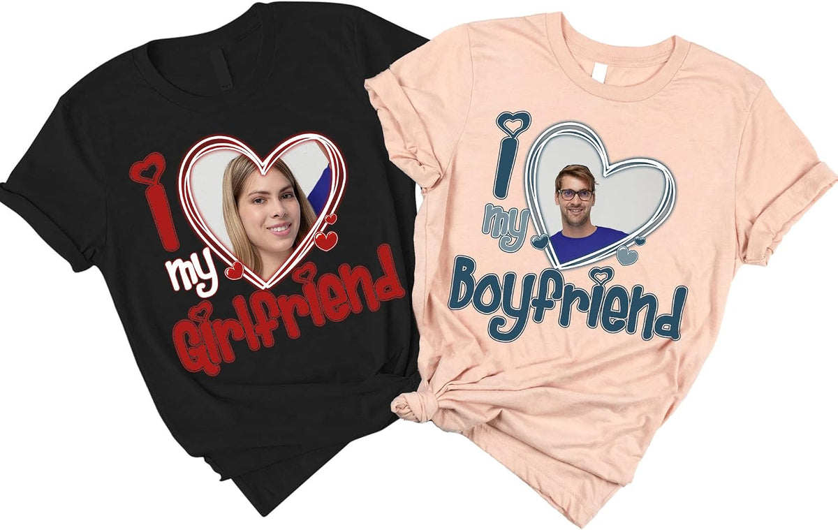 NAZENTI Custom Valentine Shirt Gifts for Boyfriend, Customized Bootleg Rap Tee - #Design 03