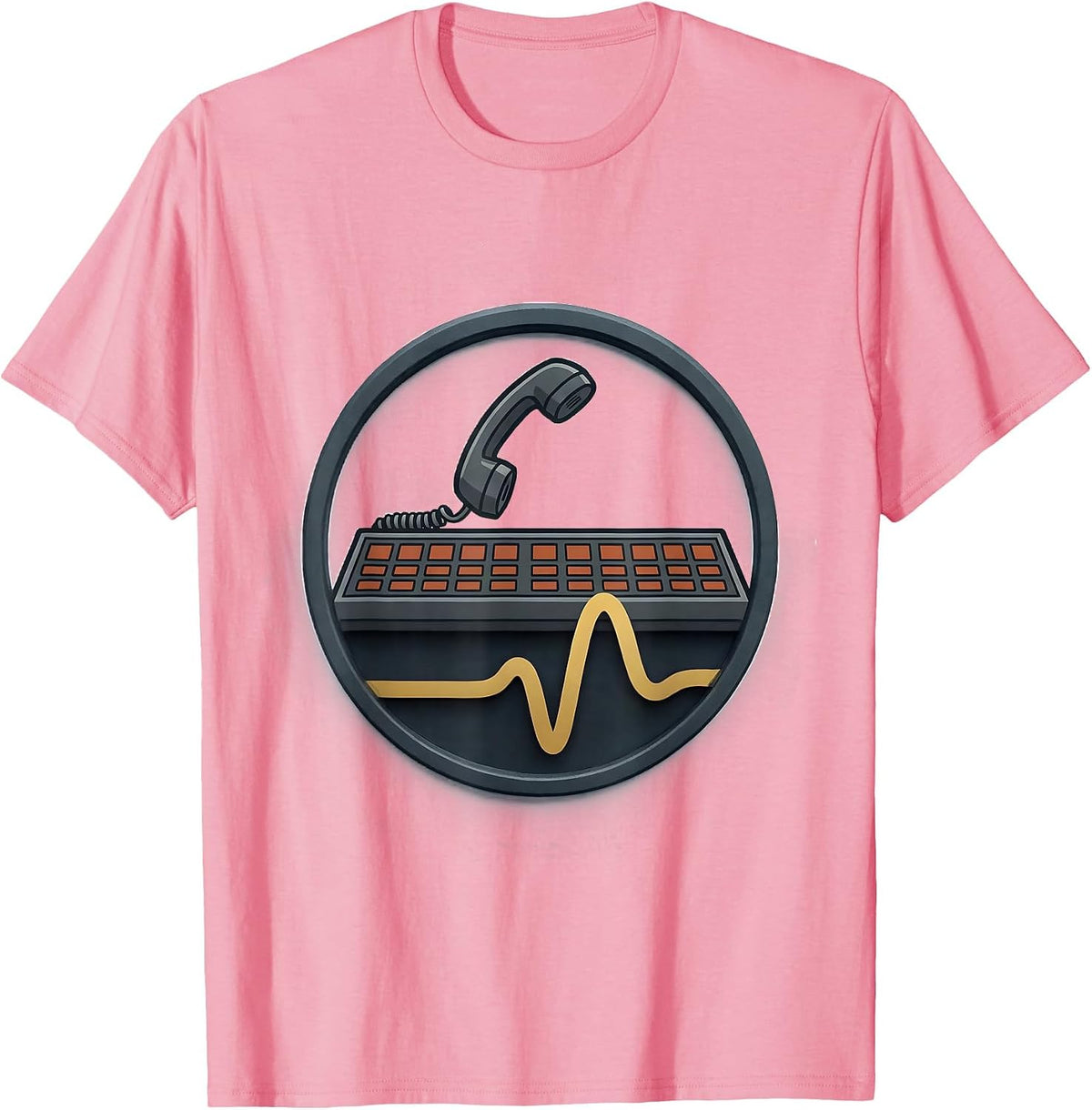 Men's Dispatch Console Badge 911 Dispatcher Appreciation T-Shirt - Pink