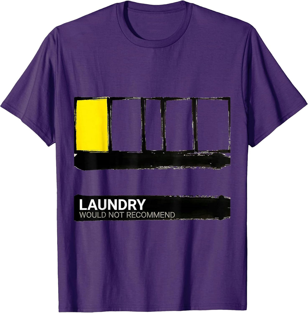 Laundry Would Not Recommend Geometric Sarcastic Humor T-Shirt - Purple