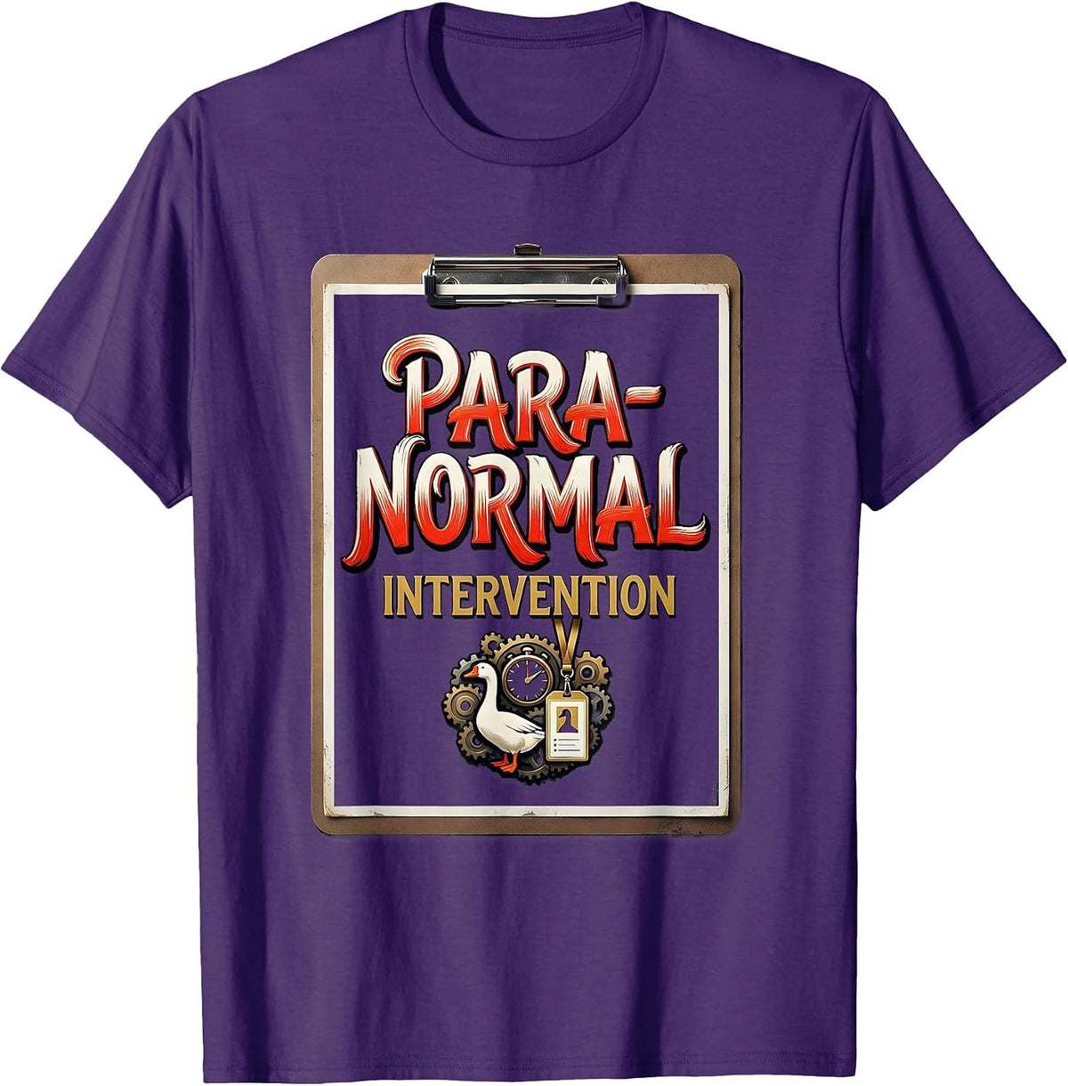 Para-Normal Intervention Funny Paraprofessional Goose SPED T-Shirt - Purple