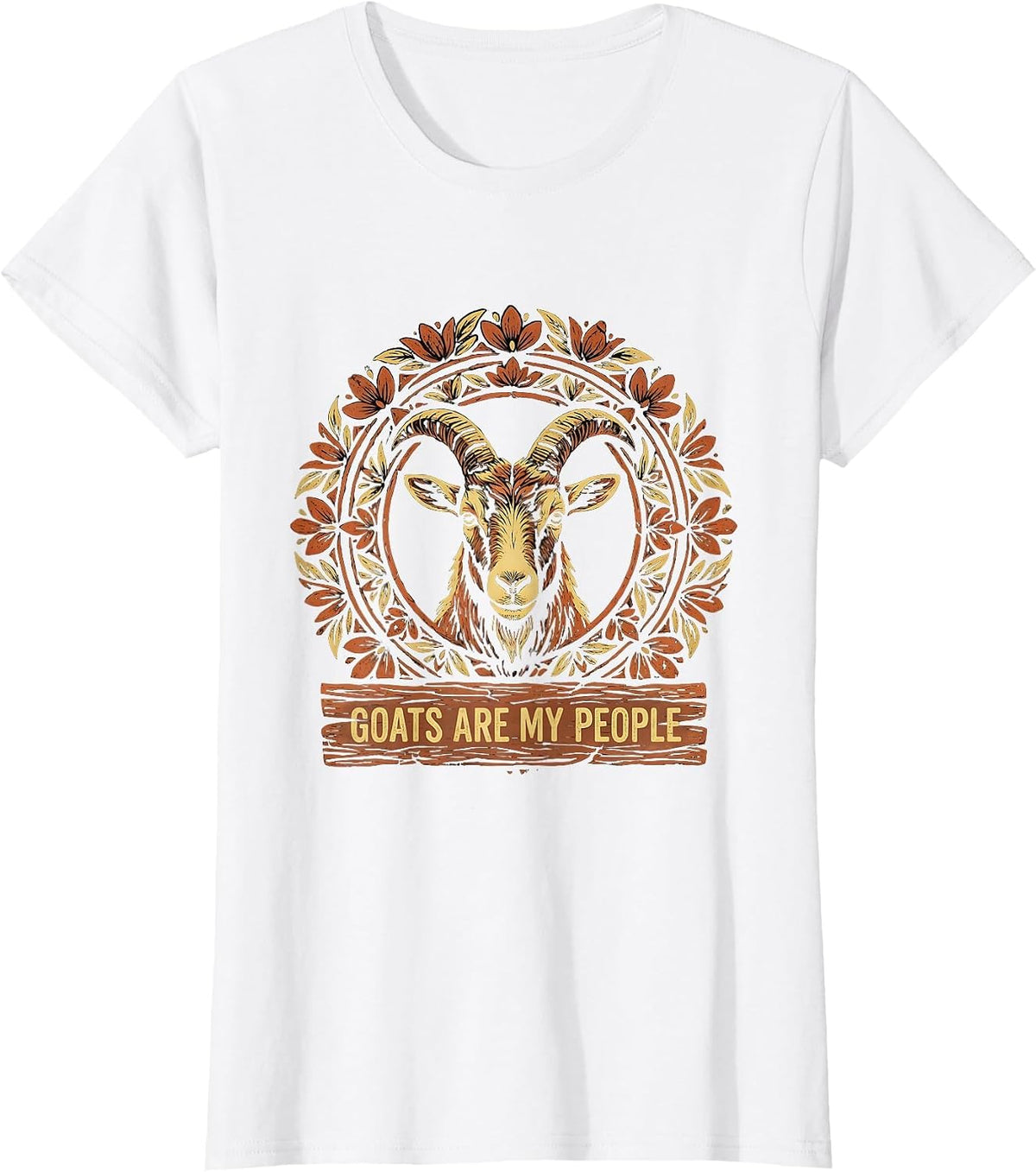 Goats Are My People Funny Goat Lover Design T-Shirt - White