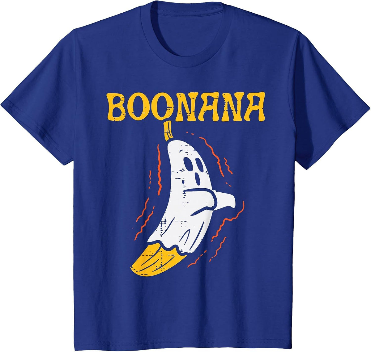 Boonana Cute Ghost Banana Halloween Costume Men Women Kids T-Shirt - Royal Blue