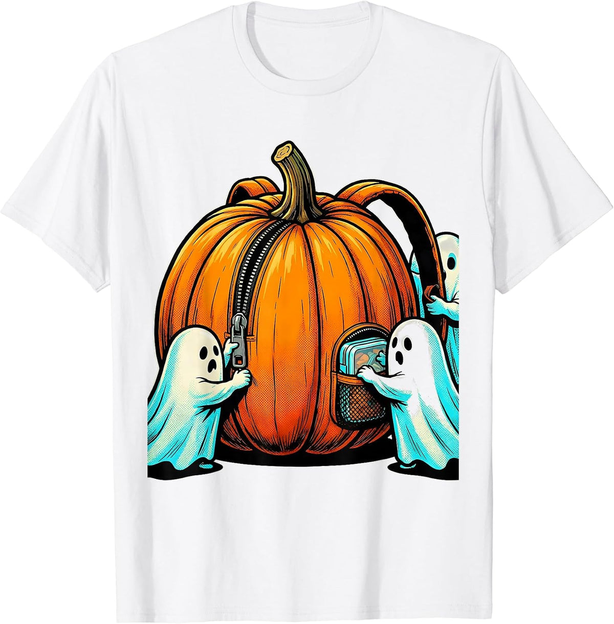 Men's Friendly Ghost Therapy Squad Occupational Therapy Halloween T-Shirt - White