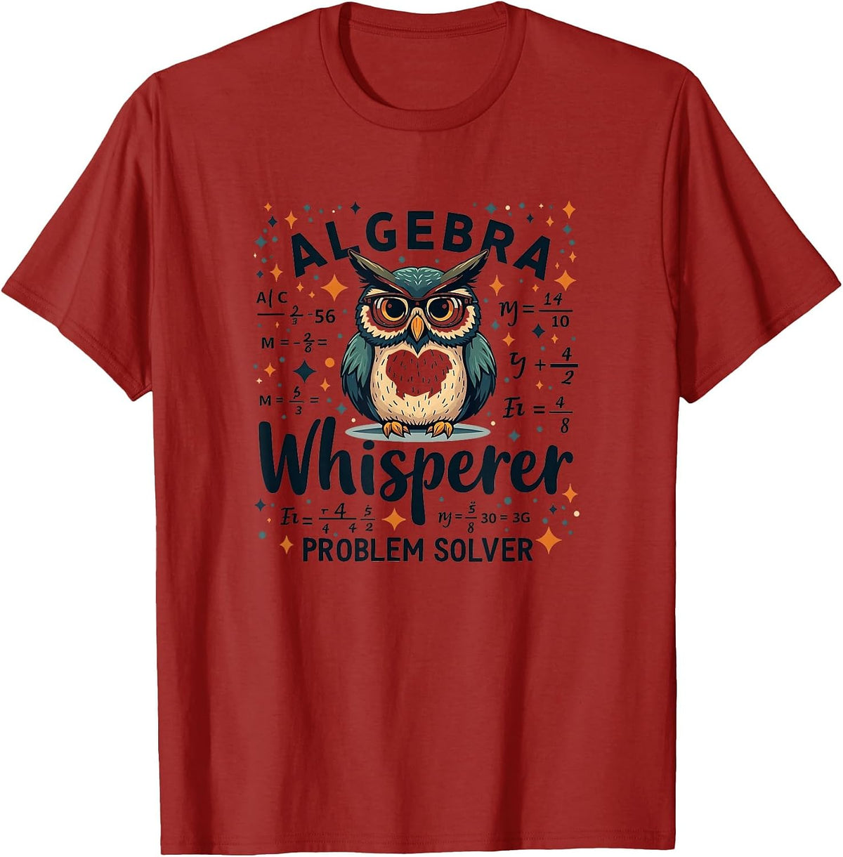 Algebra Whisperer Problem Solver Math Teacher T-Shirt - Cranberry Red
