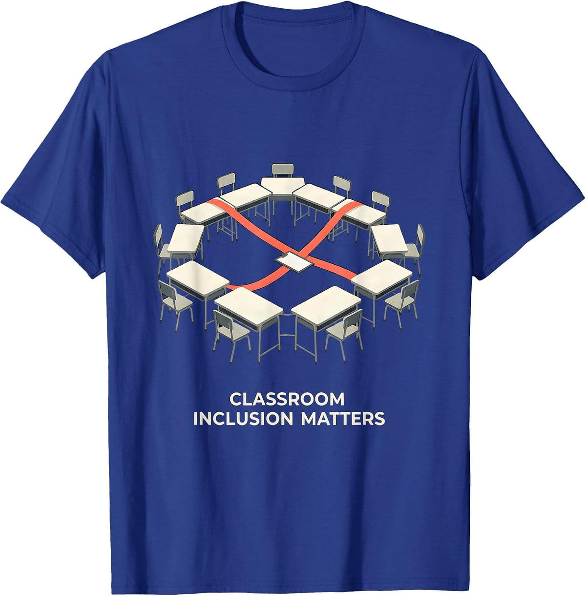 Men's Classroom Inclusion Matters Special Education Teacher Autism T-Shirt - Royal Blue