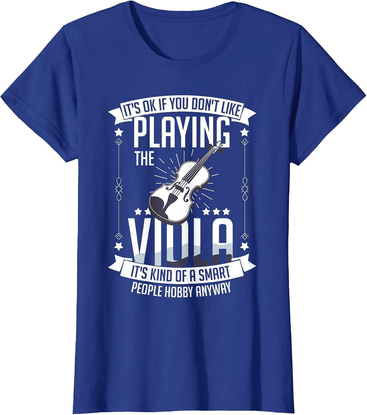 Viola Instrument Music Notes Player Lesson Beginner T-Shirt - Royal Blue