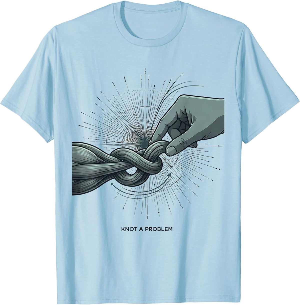 Knot A Problem Funny Therapy Humor Therapist Gift T-Shirt - Baby Blue