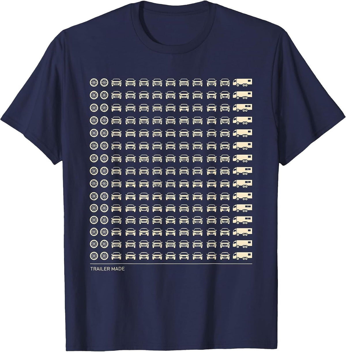 Trailer Made Custom Semi Truck Driver Pickup Truck T-Shirt - Navy Blue