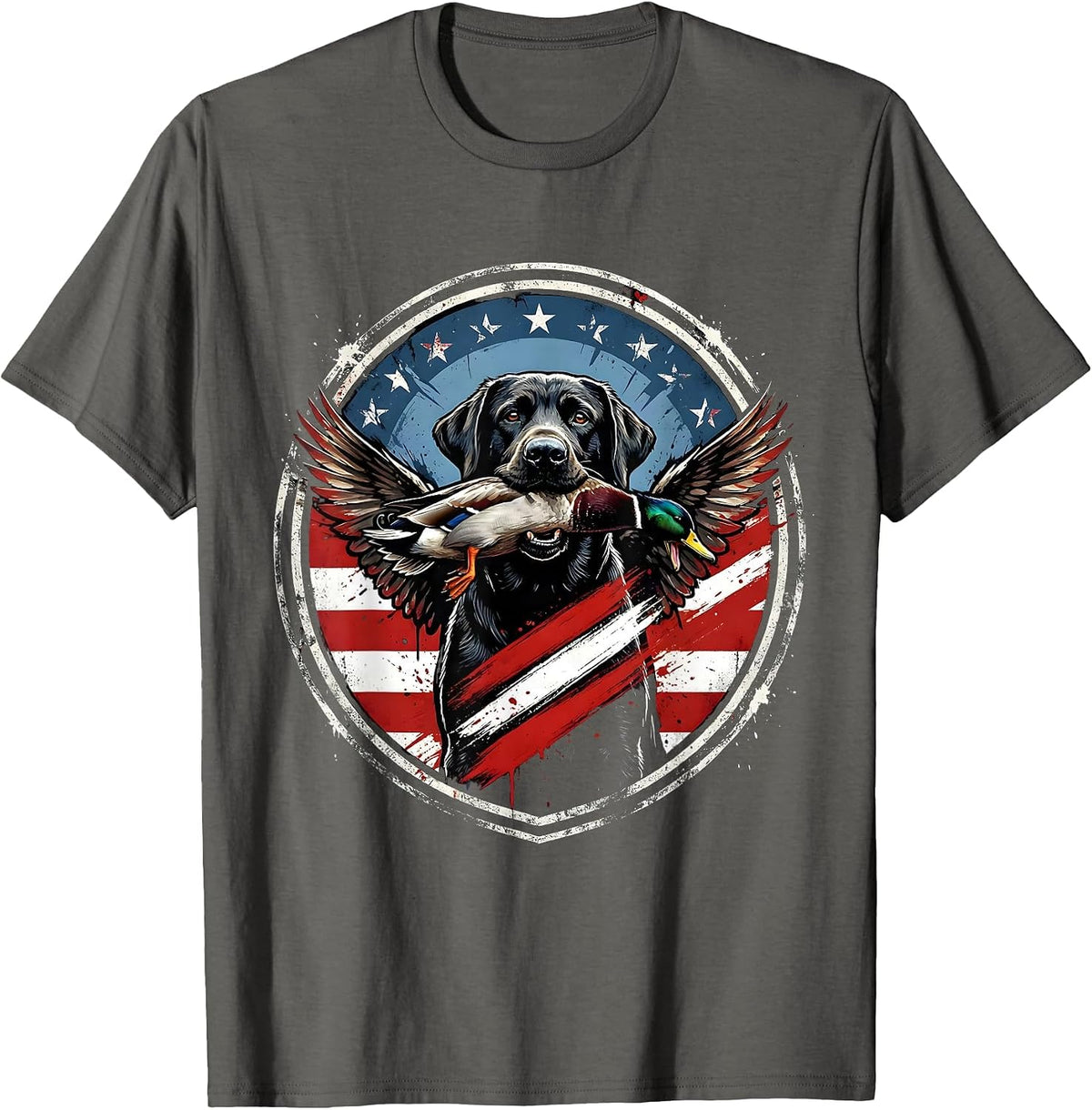 Duck Camo Hunting Retriever with Duck Graphic T-Shirt - Asphalt Grey