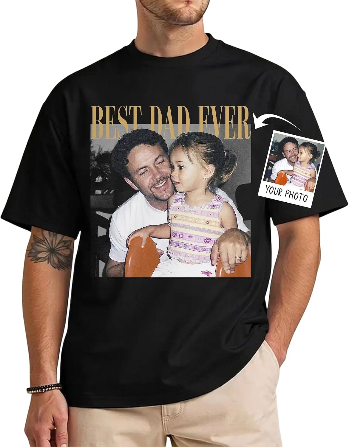 NAZENTI Personalized Dad Shirt, Custom Daddy Names Tee, Fathers Day Matching Tee, Grandpa Gift Apparel, Family Name Tshirt -