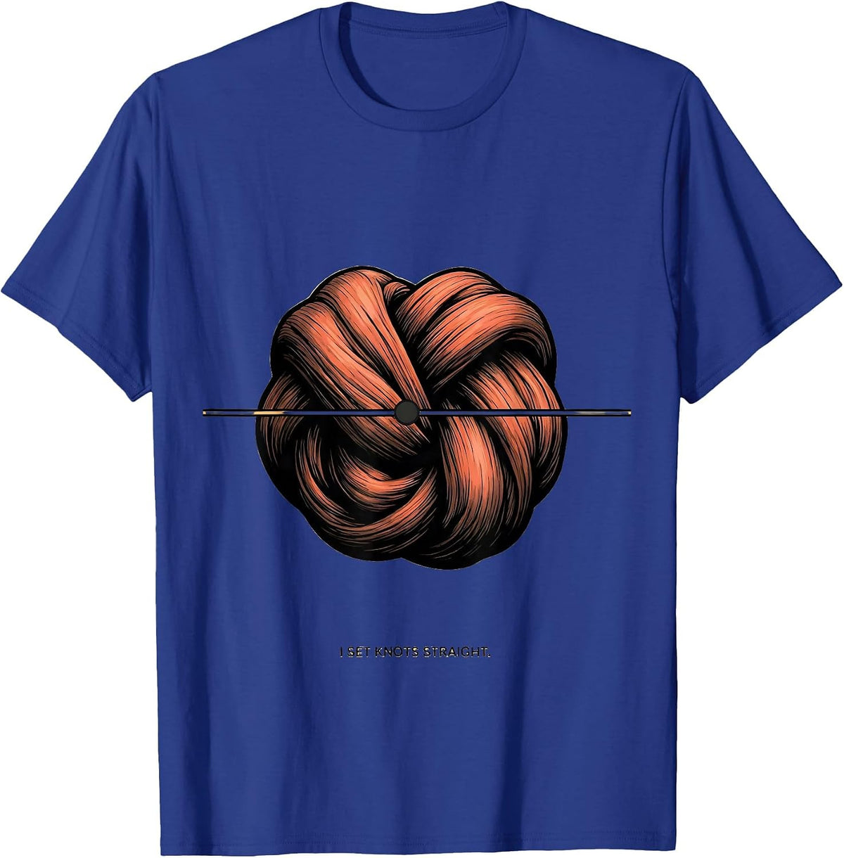 I Set Knots Straight Funny Massage Therapist LMT Gift T-Shirt - Royal Blue