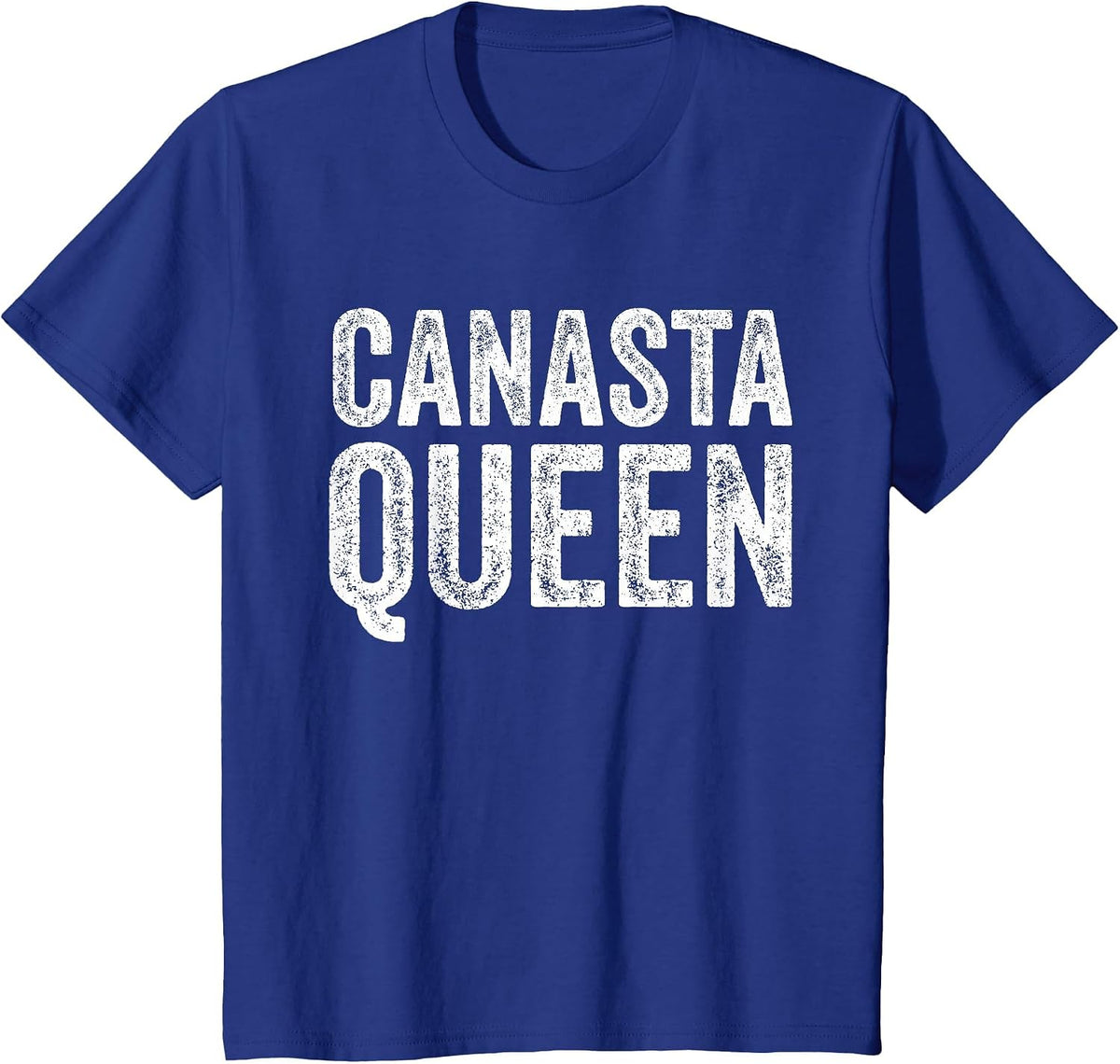 Canasta Queen Funny Canasta Card Games Player Vintage T-Shirt - Royal Blue