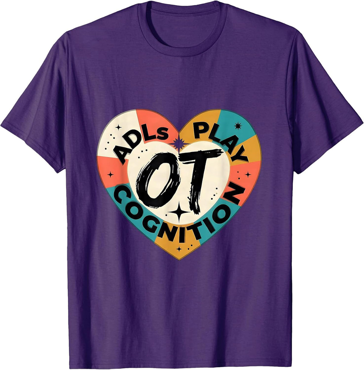 Men's OT ADLS PLAY COGNITION Occupational Therapy Valentine Candy T-Shirt - Purple