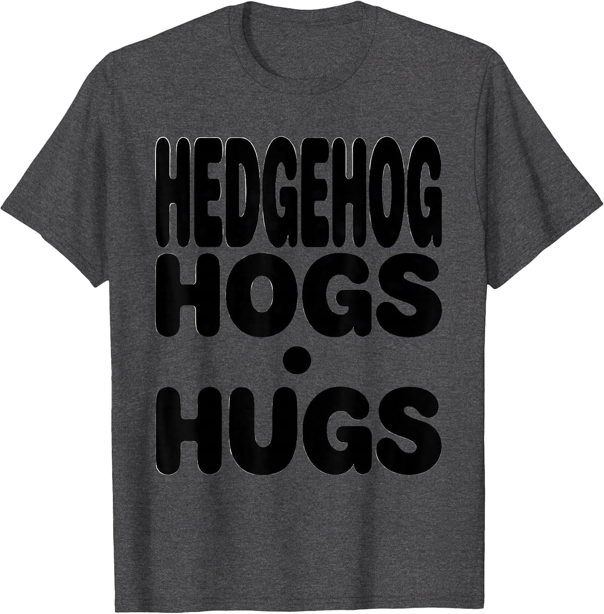 Men's Hedgehog Hogs Hugs Cute Hedgehog Lover Animal Humor T-Shirt - Dark Heather Grey