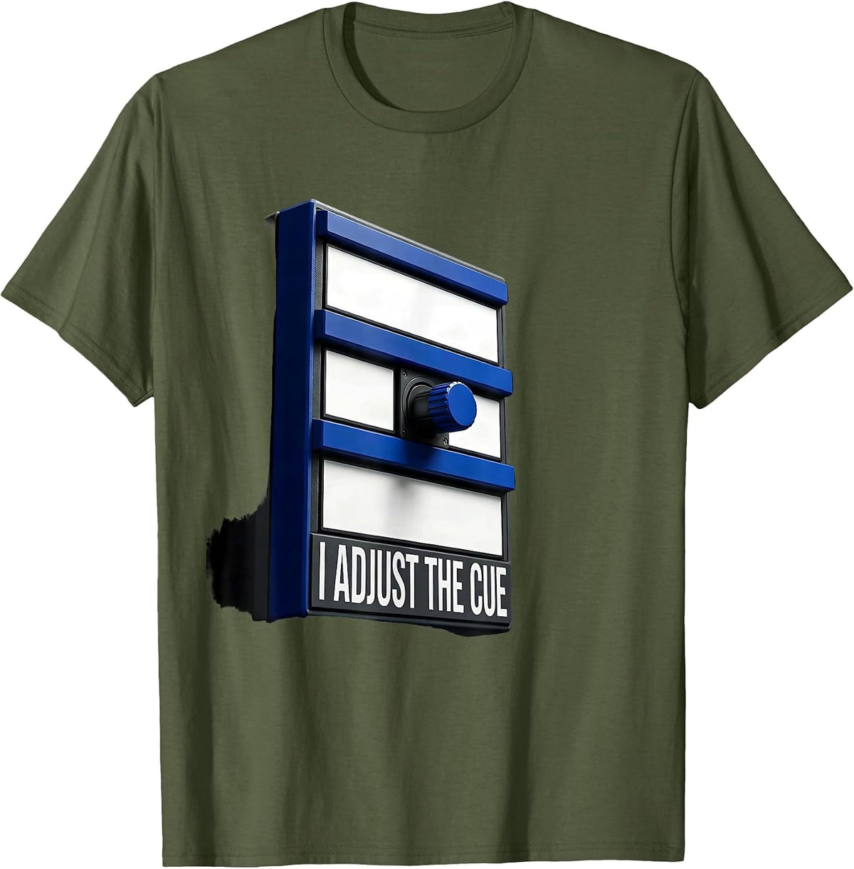 Men's I Adjust The Cue Swiss International Special Education T-Shirt - Olive Green