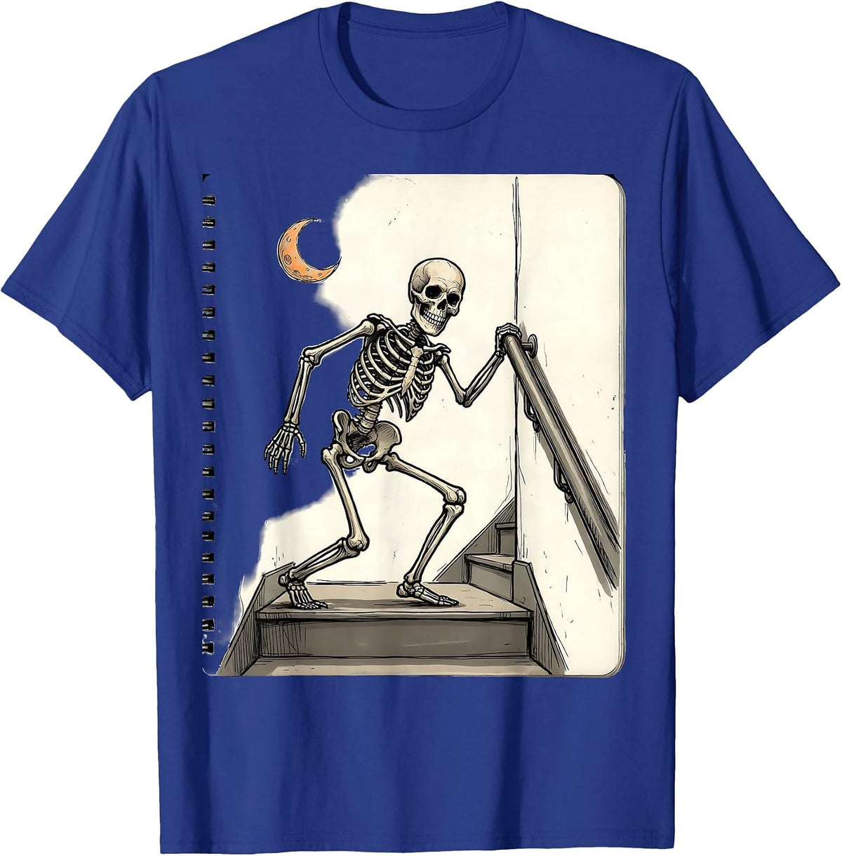 Skeleton Steps OT PT Halloween Trick Or Treatment Humor T-Shirt - Royal Blue