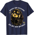Black and Tan, Cavalier King Charles Spaniel T-Shirt - Navy Blue