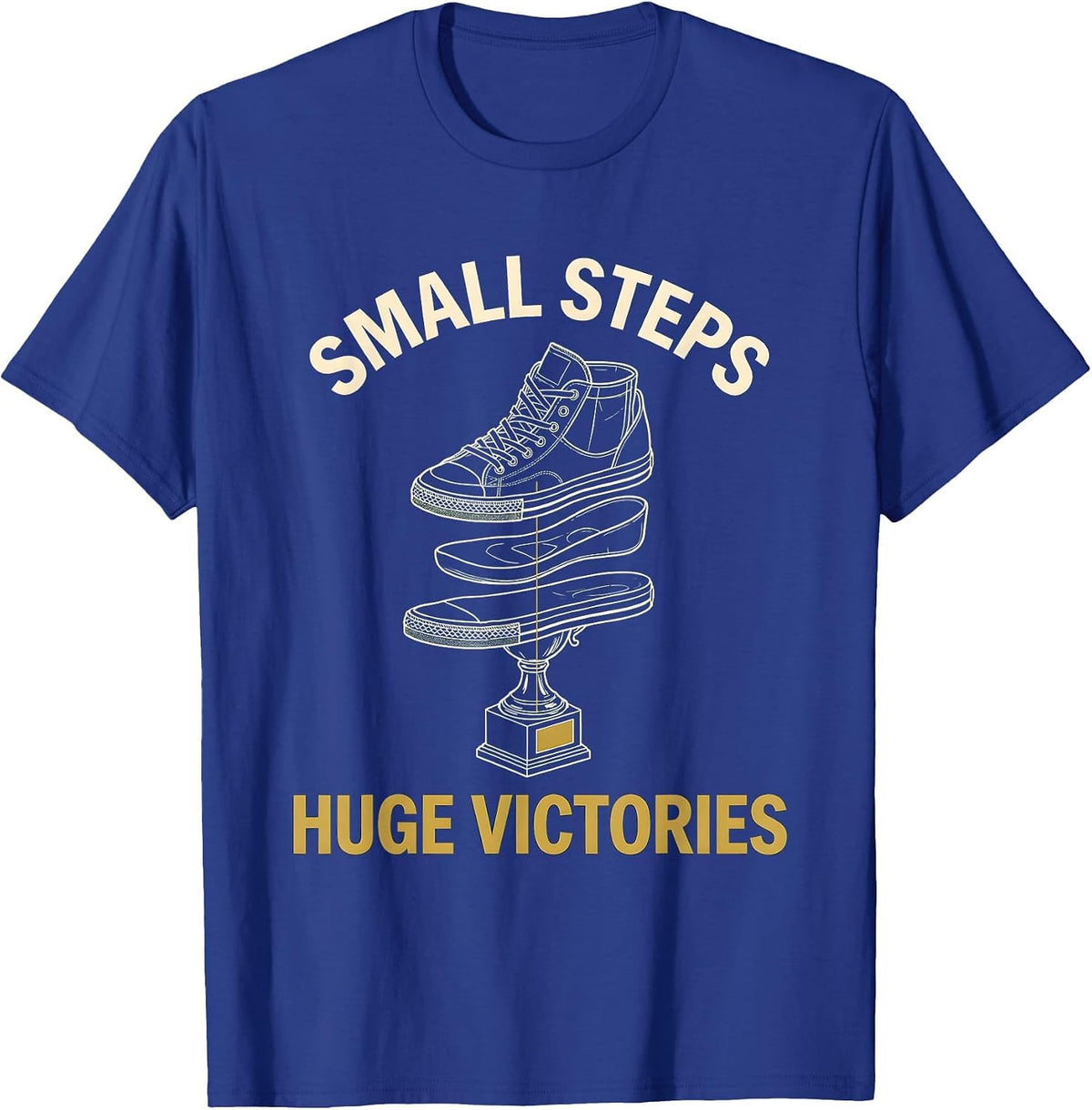 Men's Small Steps Huge Victories Sped Teacher Design T-Shirt - Royal Blue
