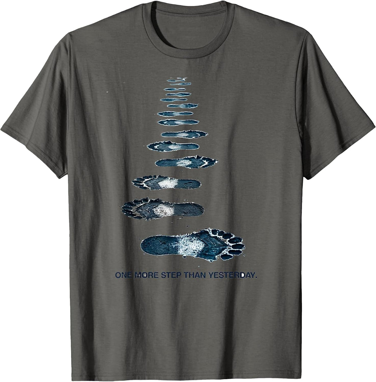 Men's One More Step Than Yesterday Funny Physical Therapist PT T-Shirt - Asphalt Grey