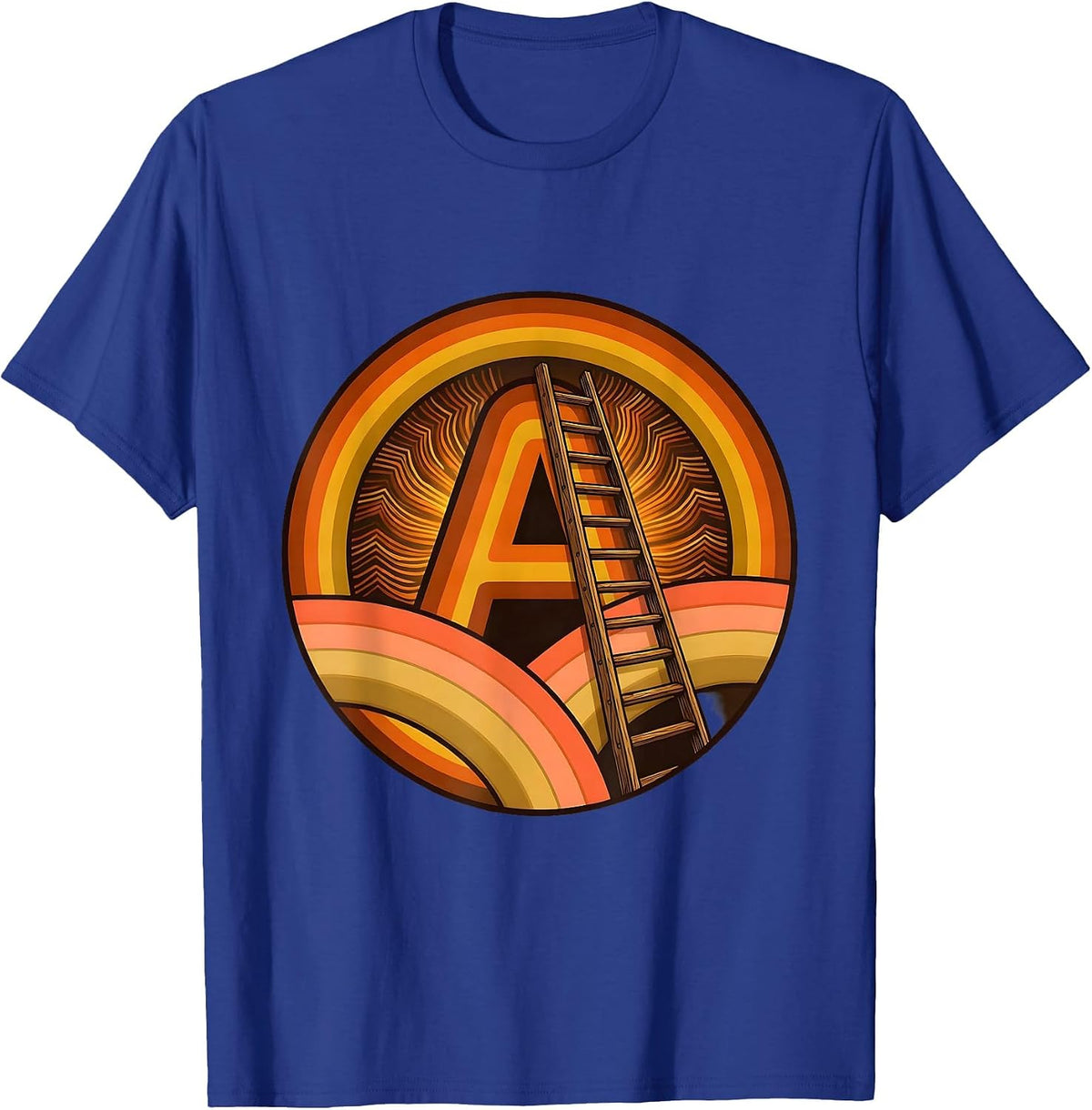 SPED Teacher Ladder Letter A Graphic Design T-Shirt - Royal Blue
