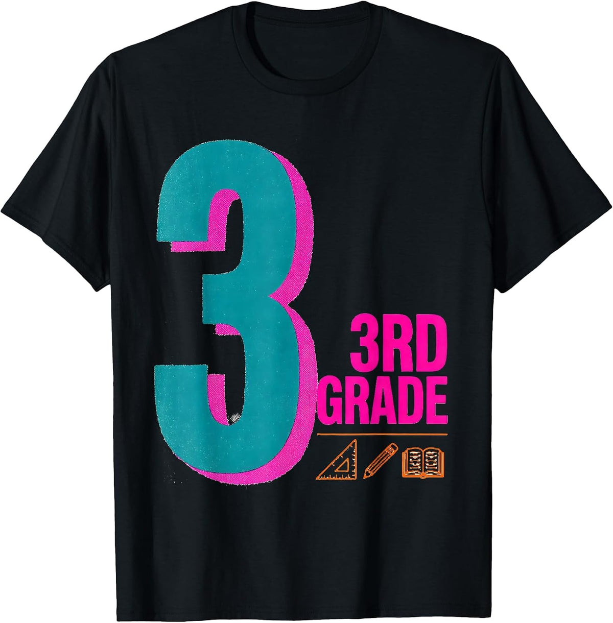 Men's 3RD GRADE THIRD GRADE Teacher Back to School Kids T-Shirt - Black
