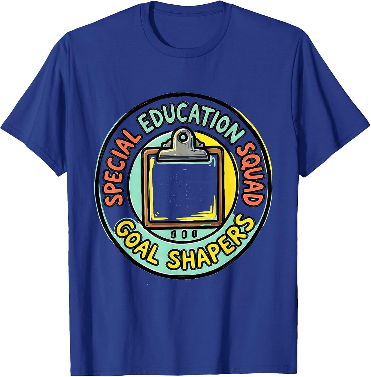 Men's Special Education Squad Goal Shapers Teacher Appreciation T-Shirt - Royal Blue