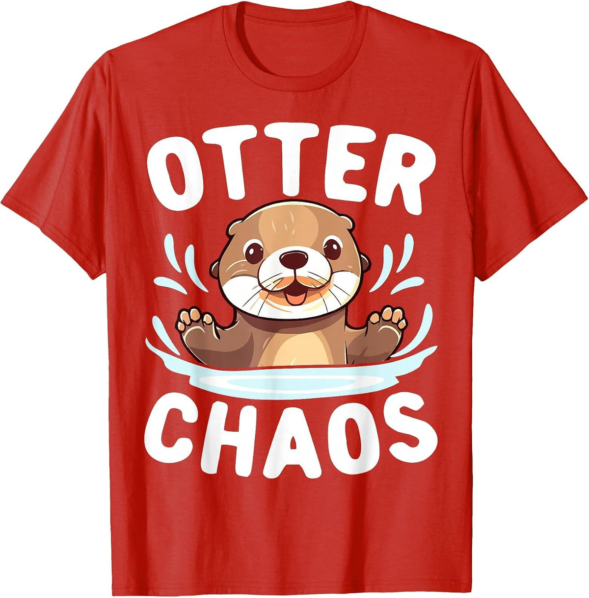Otter Chaos Sea Animal Love Otters Fan T-Shirt - Red