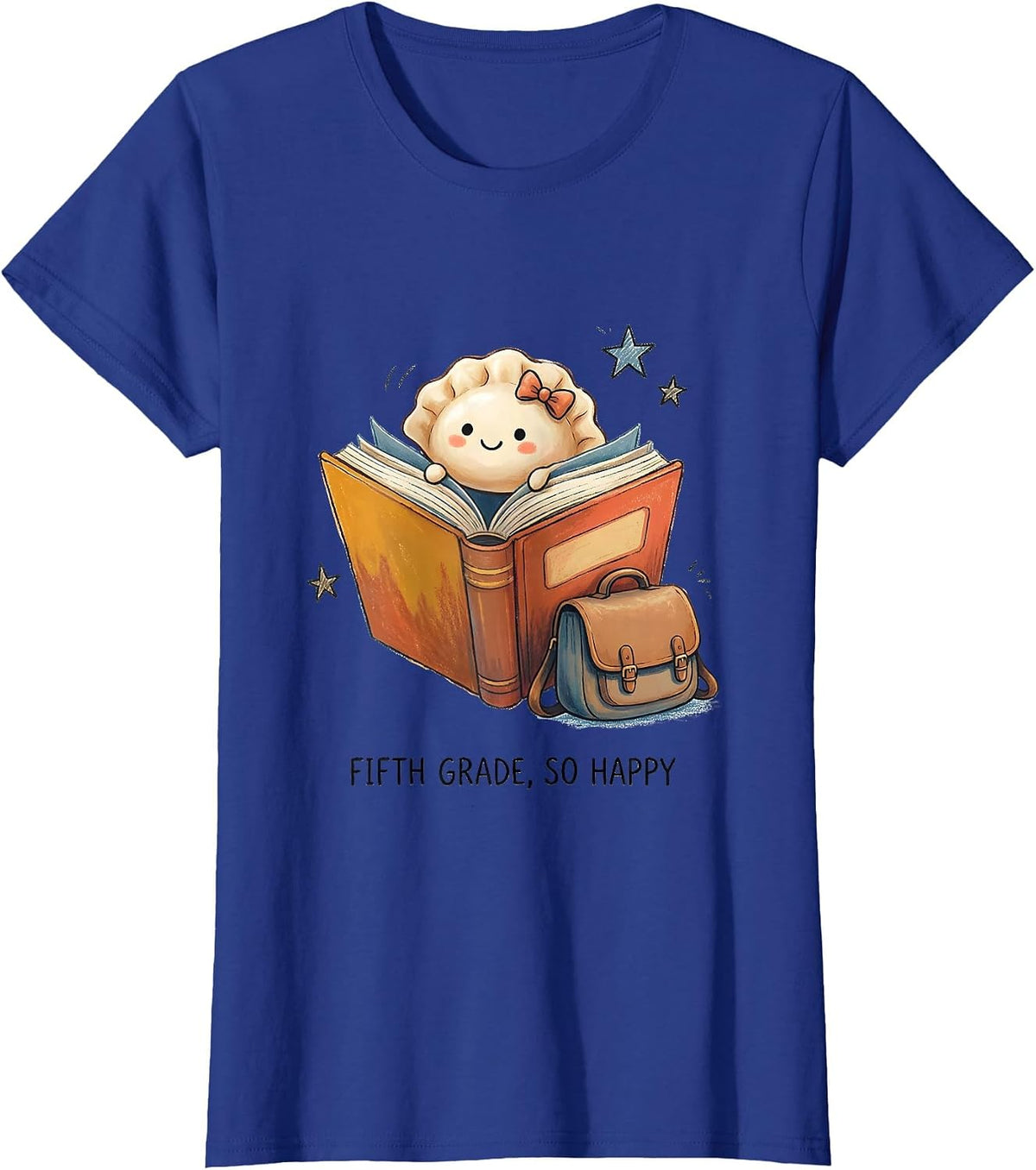 Women's Fifth Grade So Happy Cute Dumpling Kawaii Back to School T-Shirt - Royal Blue