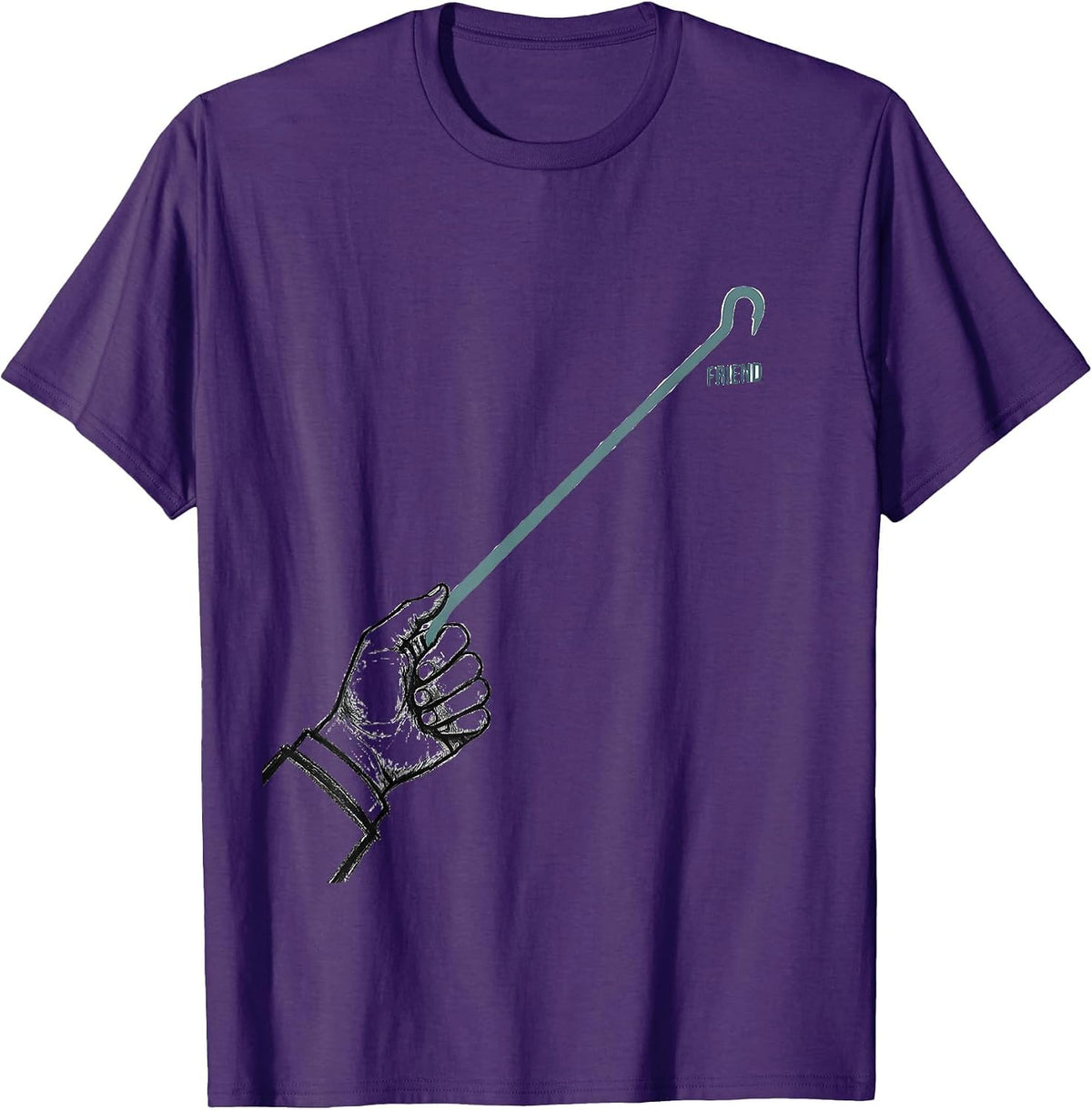 Friend ASL Sign Language Awareness Teacher Inclusion T-Shirt - Purple