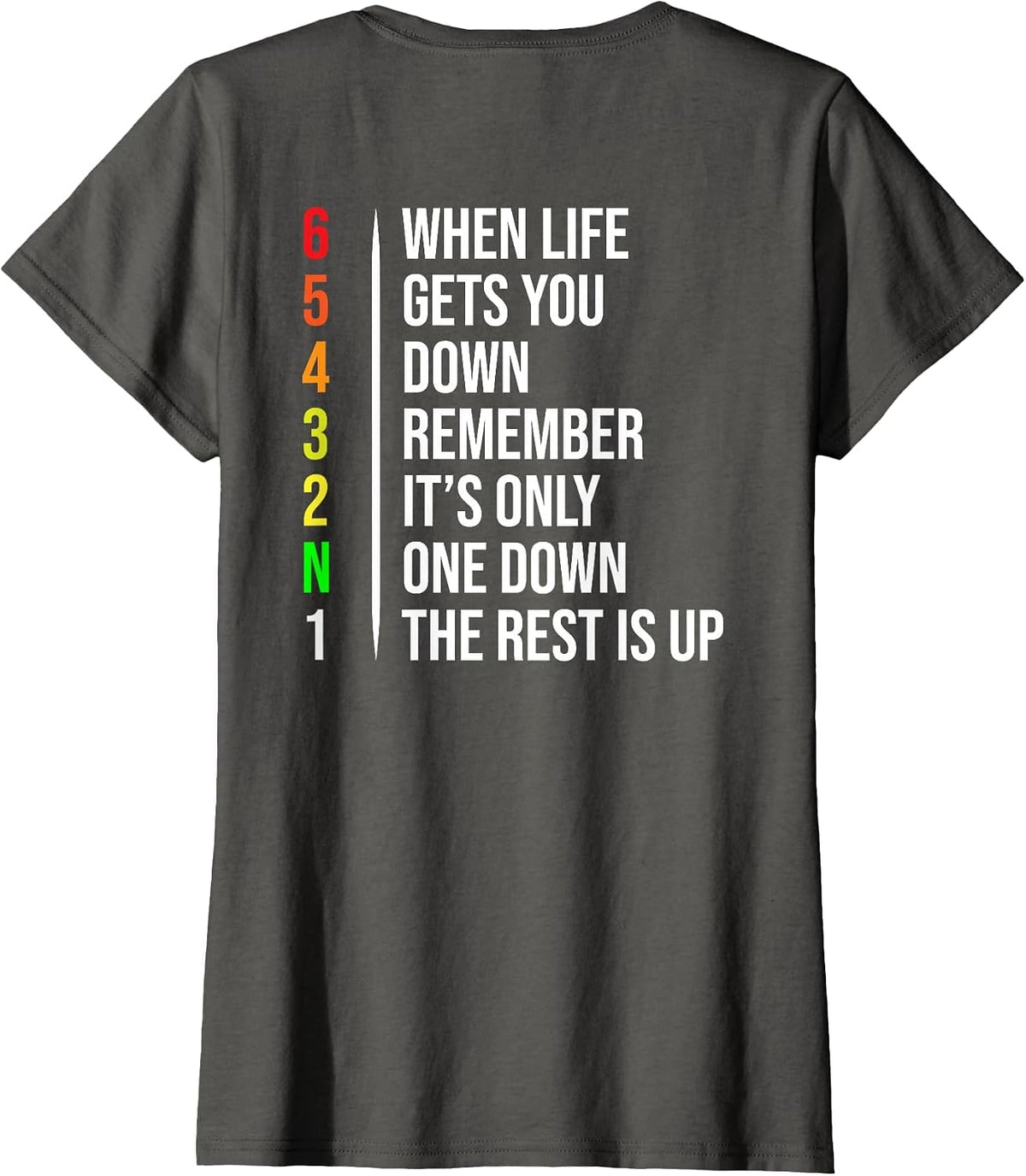 Motorbike Motorcycle Gears When Life Gets You Down T-Shirt - Asphalt Grey