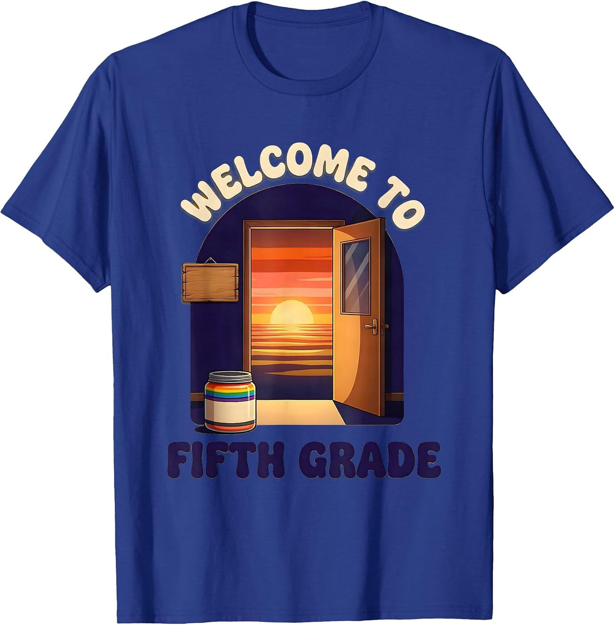 Men's Welcome To Fifth Grade Retro Fifth Grade Back To School 5th T-Shirt - Royal Blue