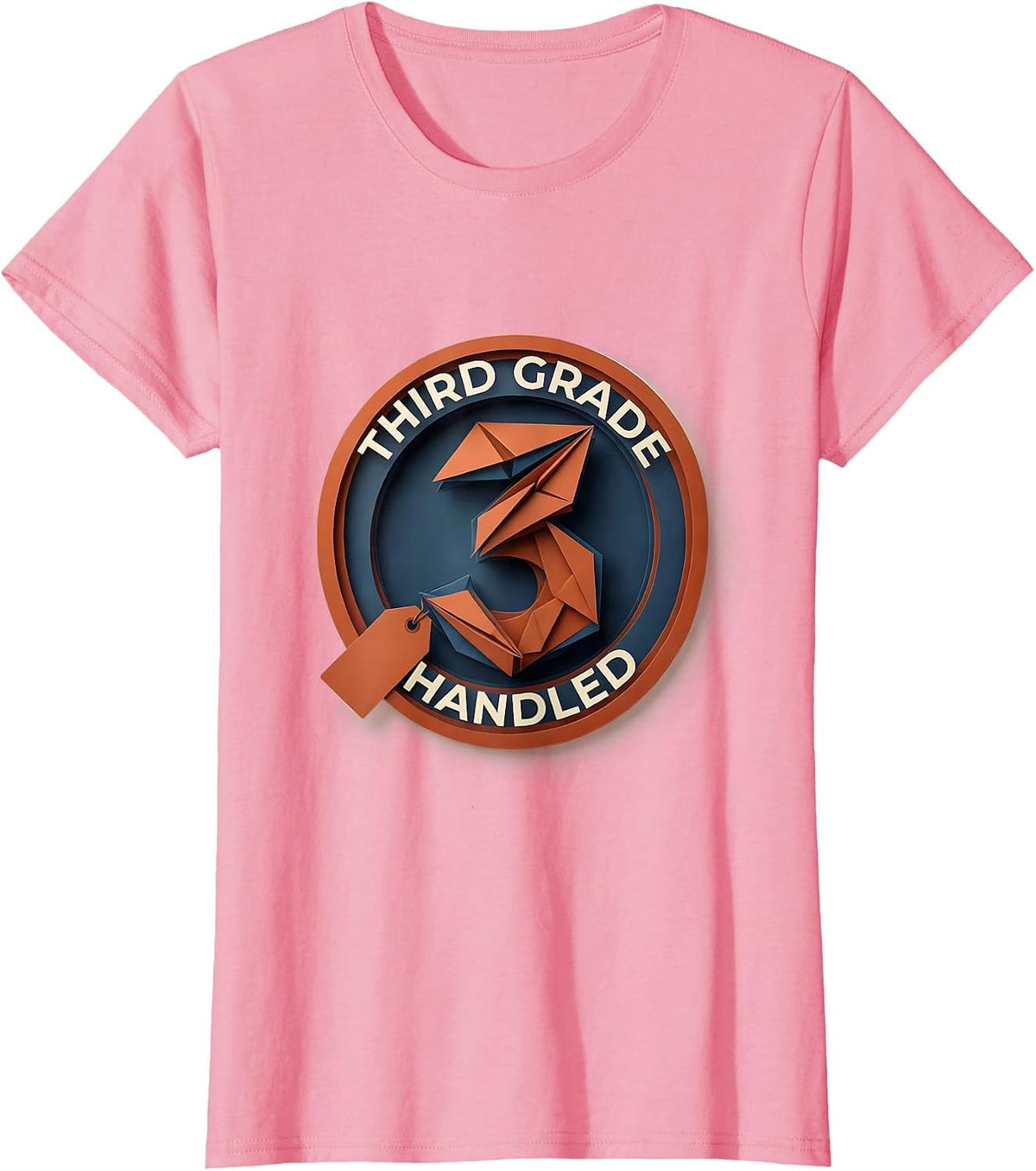 Women's Third Grade Handled Playful Back To School Teacher Kids T-Shirt - Pink