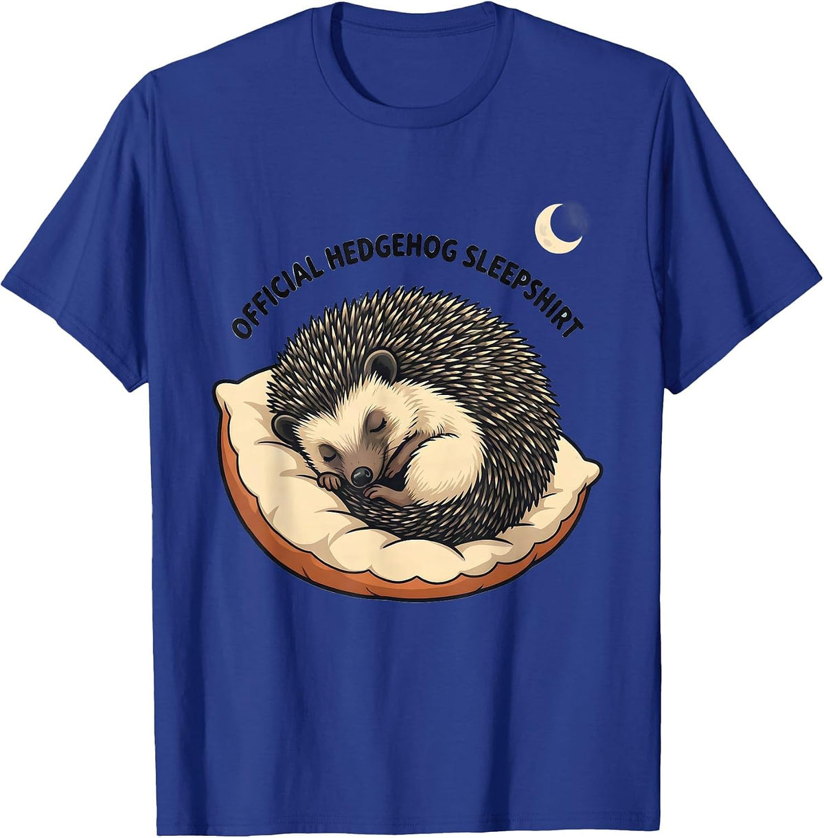 Men's Official Hedgehog Sleepshirt Cute Animal Lover Loungewear T-Shirt - Royal Blue