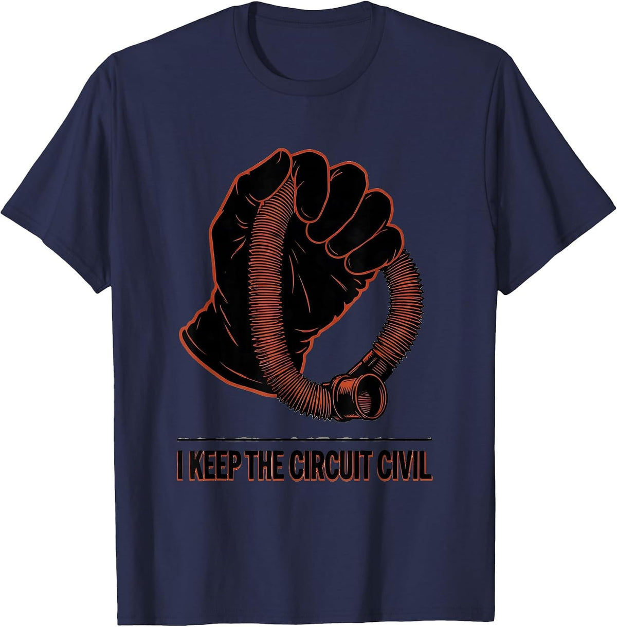 I Keep The Circuit Civil Funny Respiratory Therapist RT T-Shirt - Navy Blue