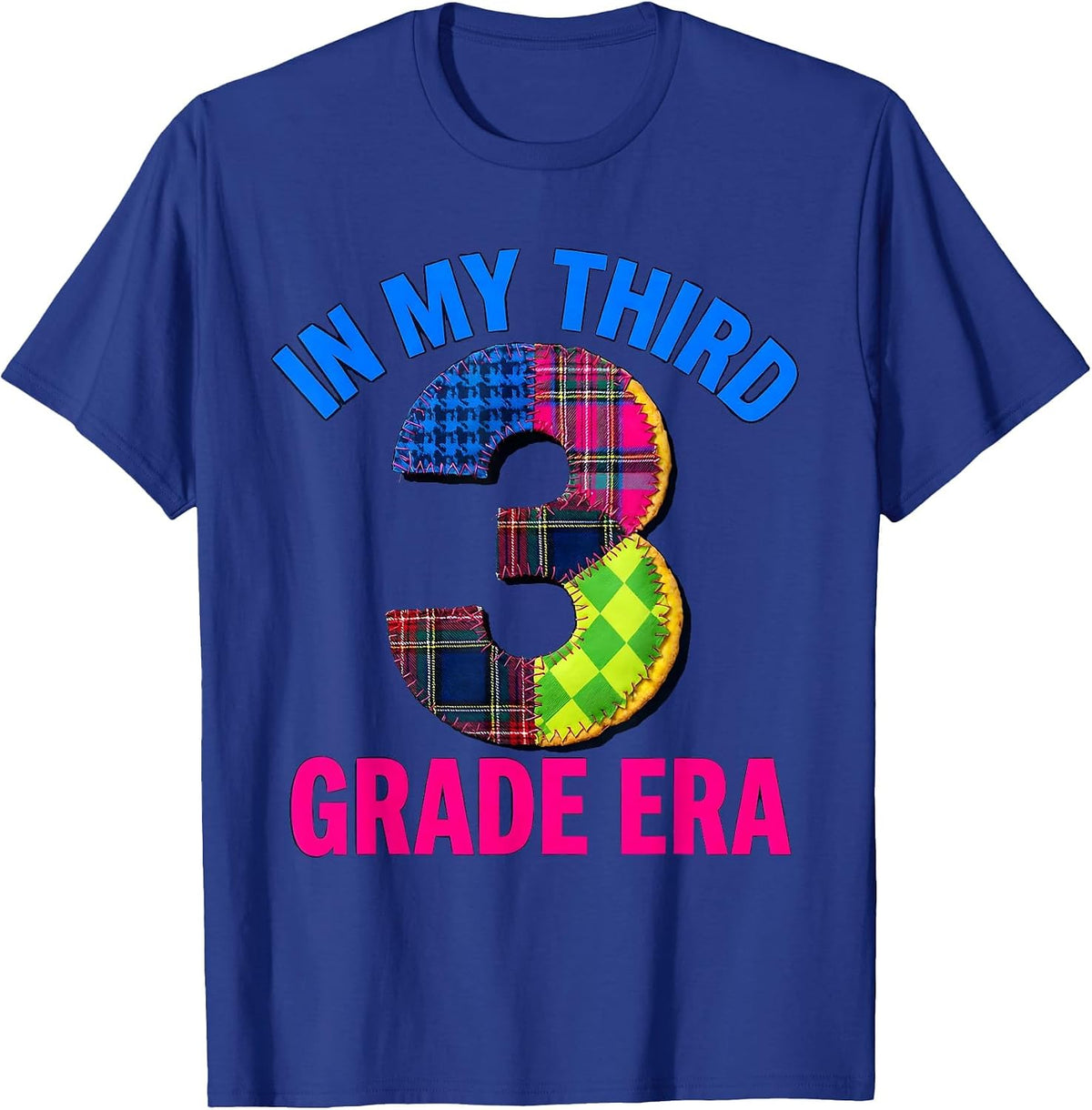 In My Third Grade Era Playful Retro Teacher Back to School T-Shirt - Royal Blue