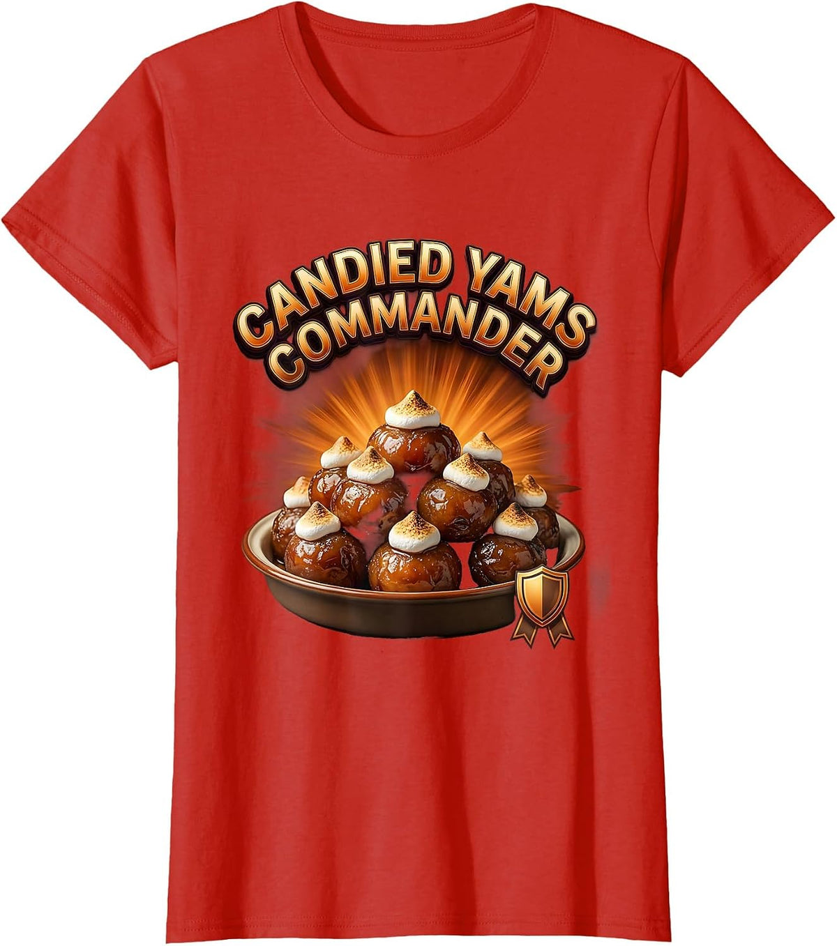 Candied Yams Commander Bootleg 90's Rap Rock Vintage Funny T-Shirt - Red