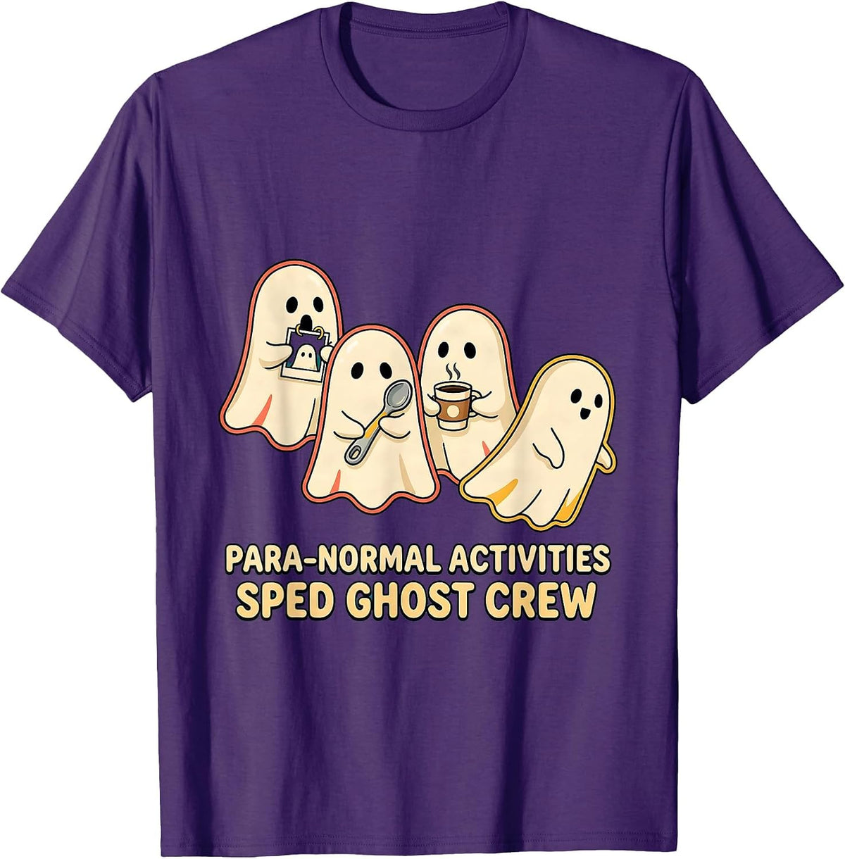 Para-Normal Activities SPED Ghost Crew T-Shirt - Purple