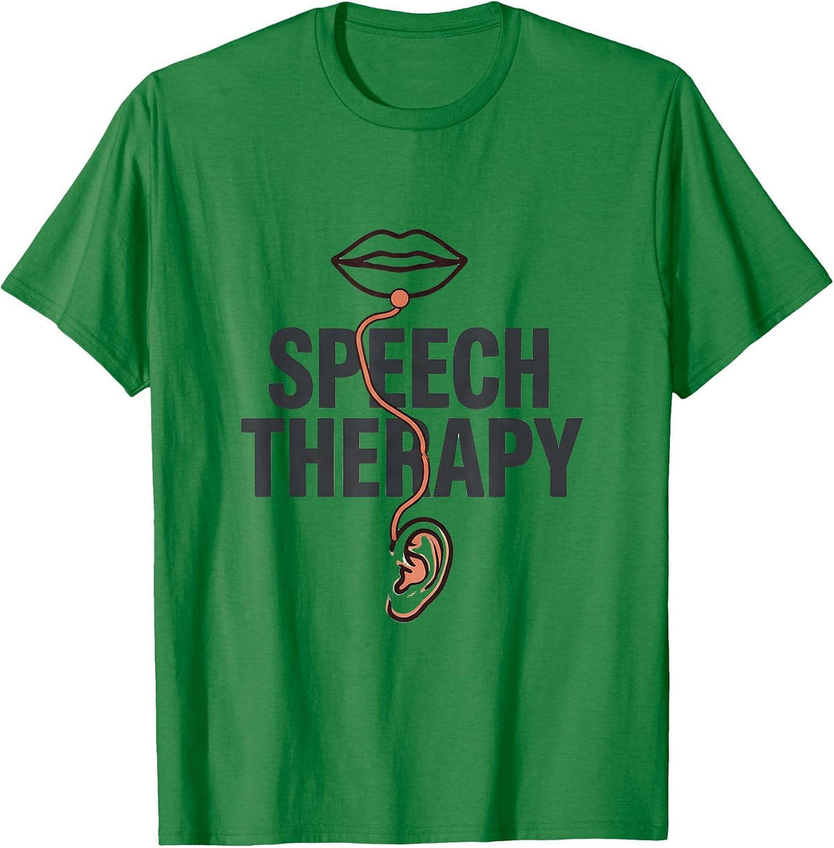 Men's Speech Therapy Minimalist Cute SLP Professional Pride T-Shirt - Kelly Green