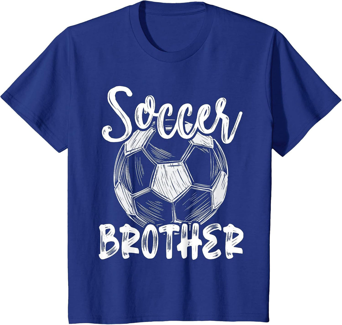 Soccer Brother Men Family Matching Team Player Soccer Ball T-Shirt - Royal Blue