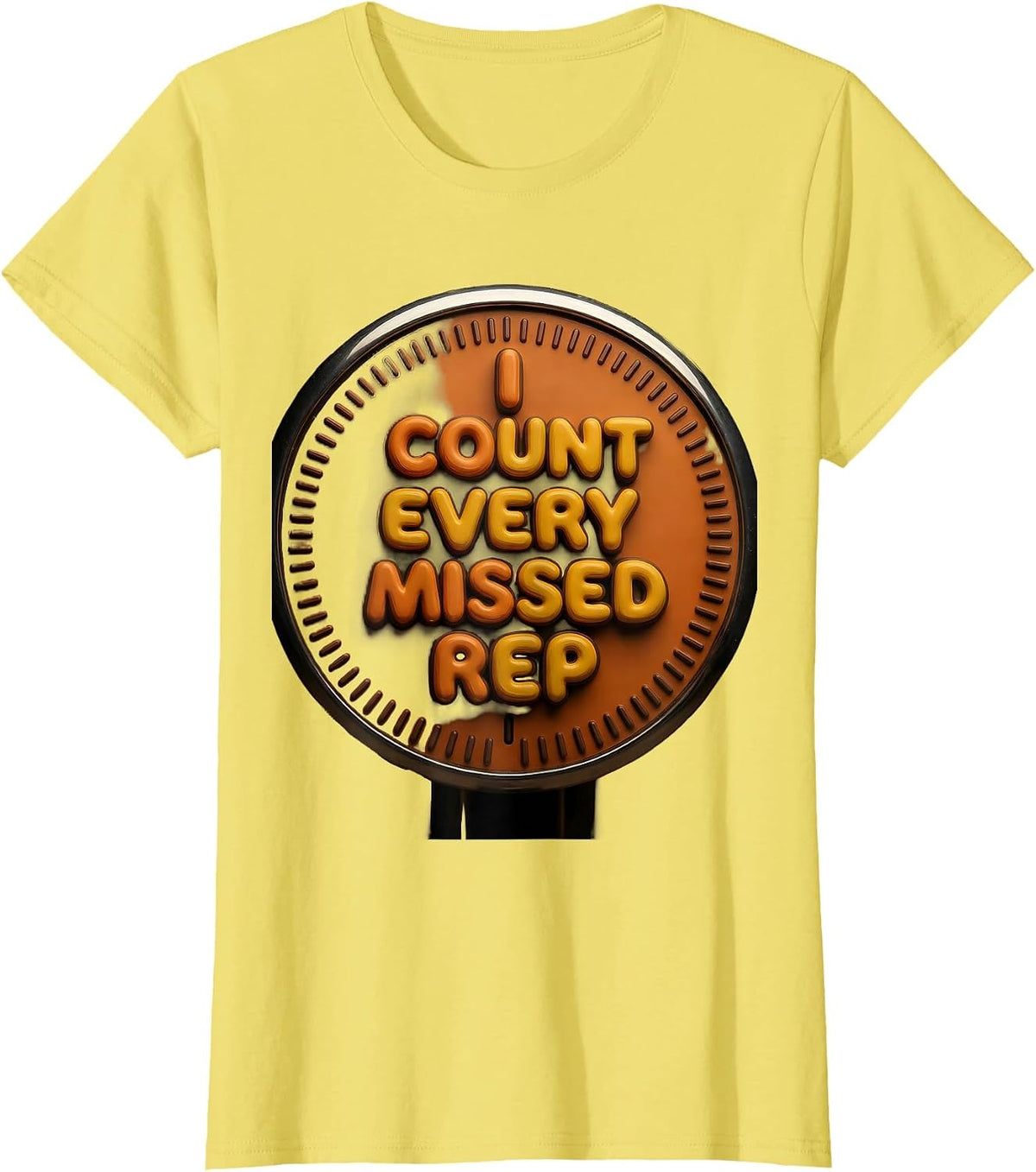 I Count Every Missed Rep Retro Physical Therapist OT Humor T-Shirt - Lemon Yellow
