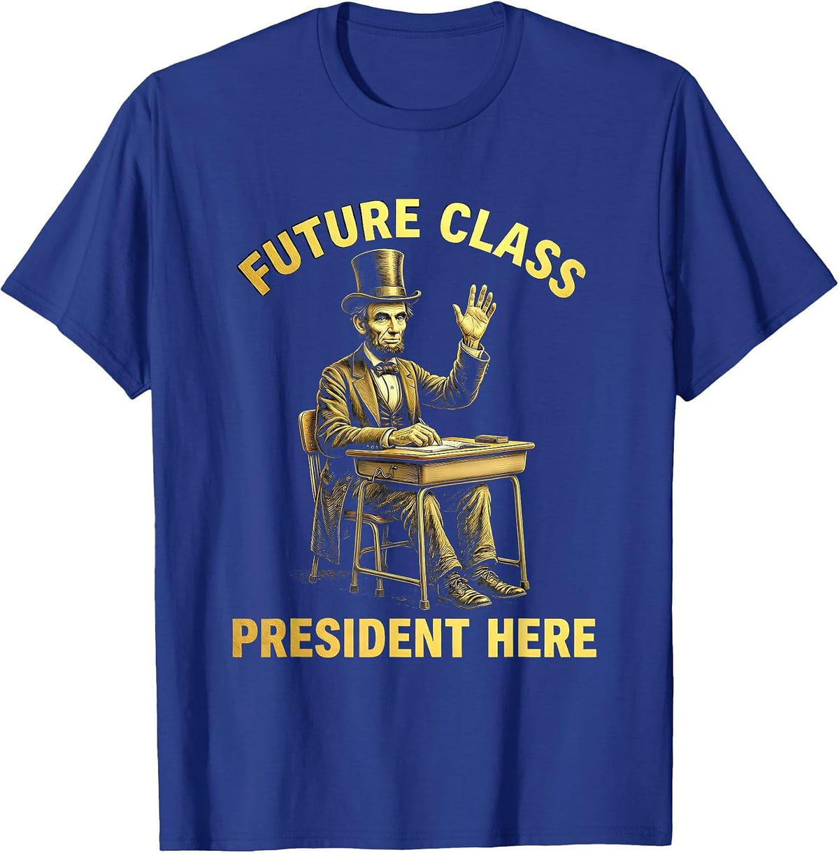 Future Class President Kids College Design T-Shirt - Royal Blue