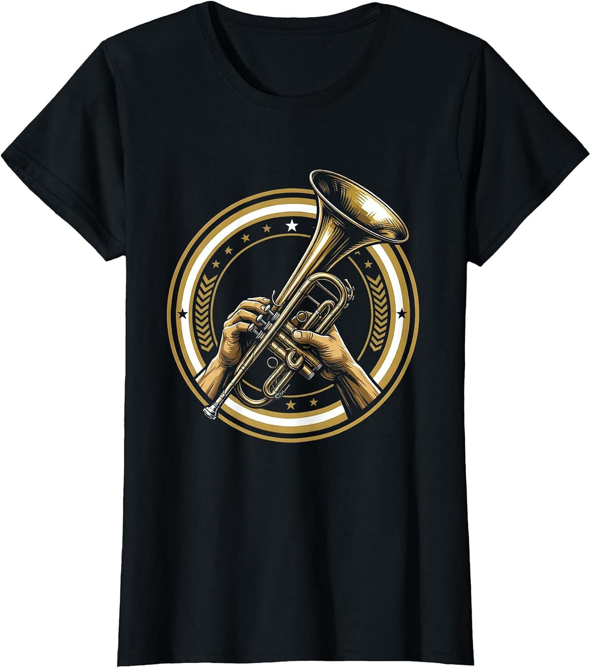 Band Mom Trumpet Polishing Graphic Design T-Shirt - Black