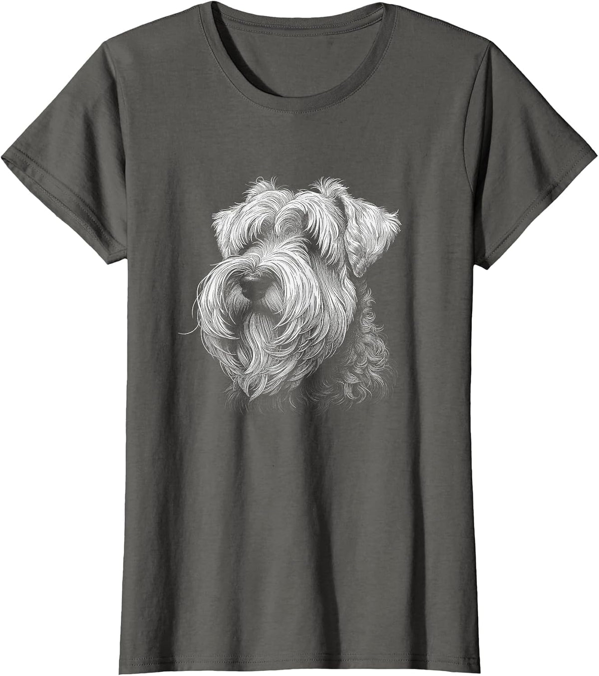 Sealyham Terrier Dog Art Design T-Shirt - Asphalt Grey
