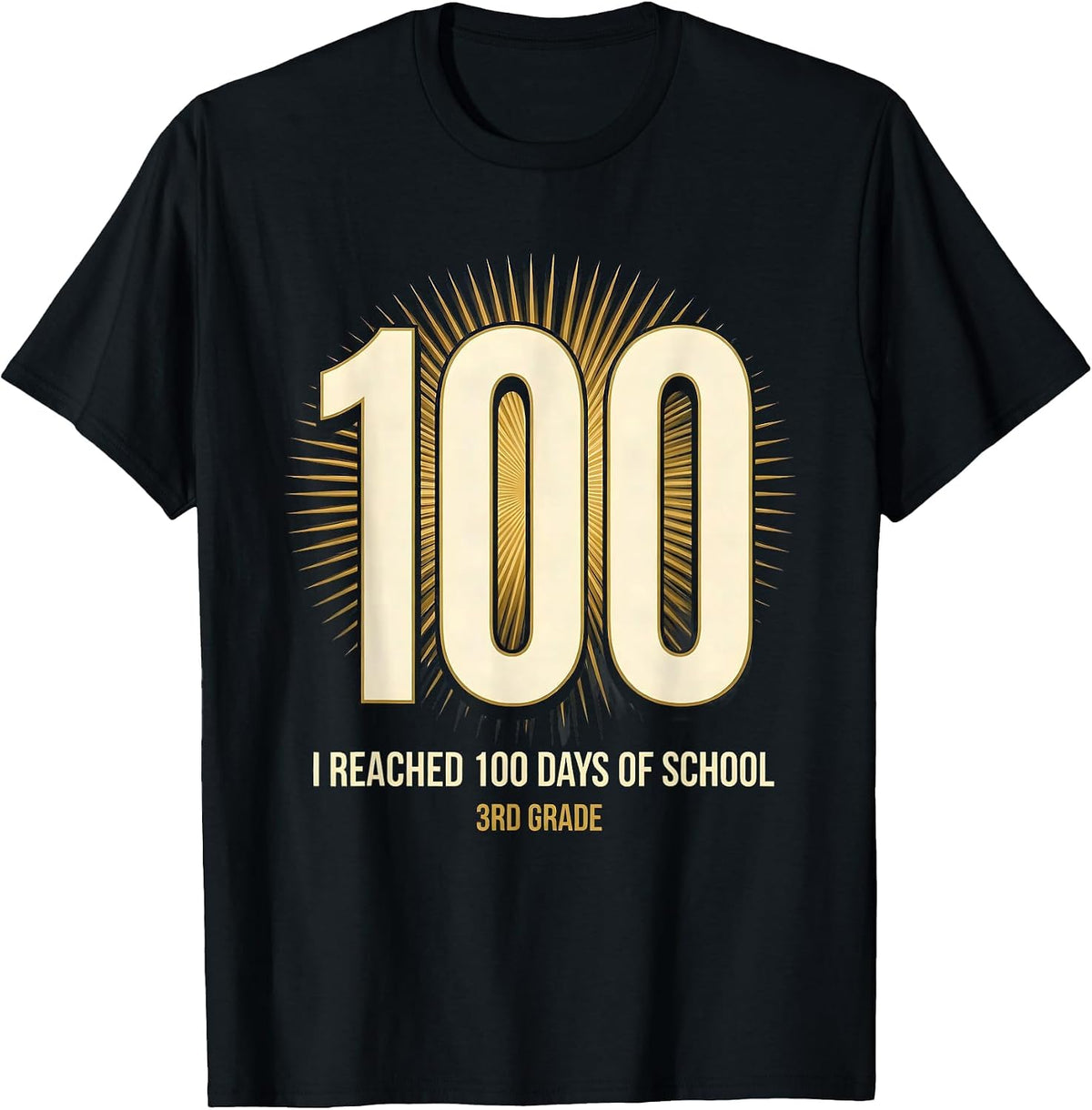 Men's I Reached 100 Days Of School — 3rd Grade Teacher T-Shirt - Black
