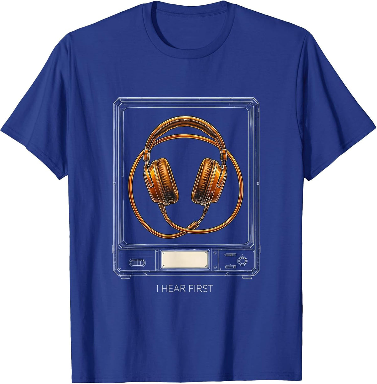 I Hear First Thin Yellow Line 911 Dispatcher Emergency T-Shirt - Royal Blue