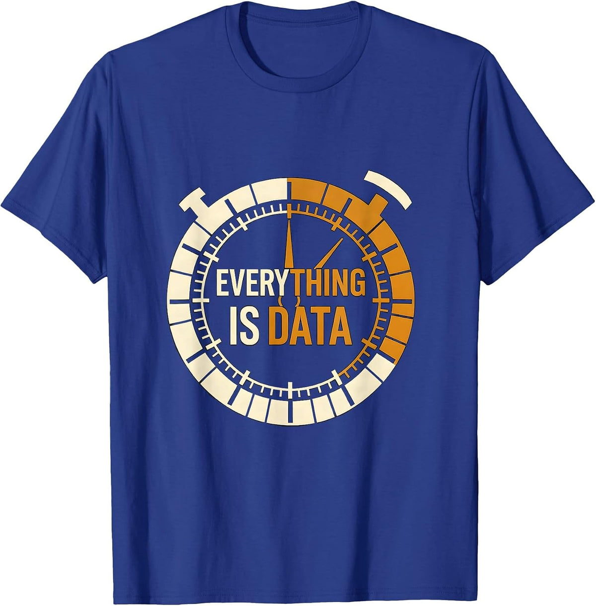 Men's Everything Is Data Stencil Graphic SPED Teacher Appreciation T-Shirt - Royal Blue